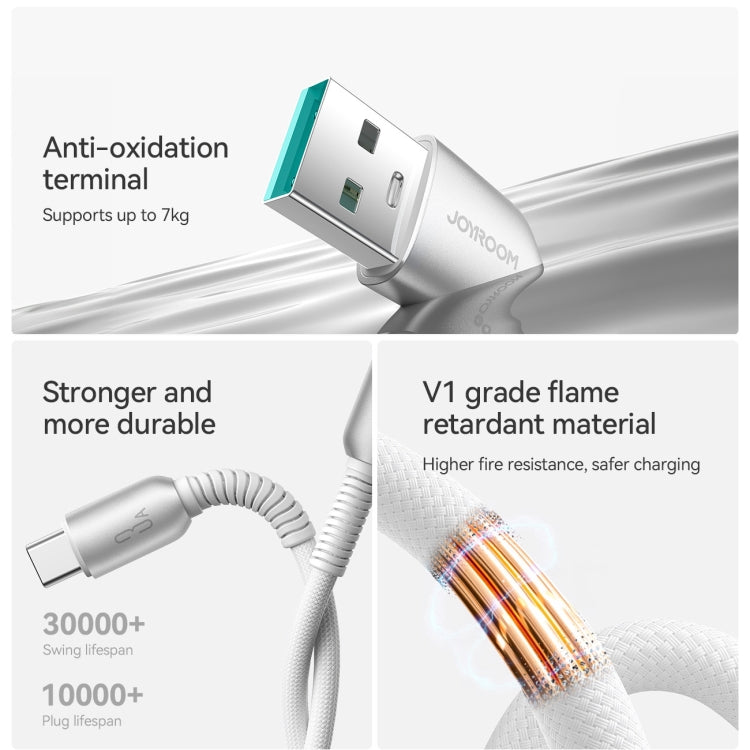 Cavo dati di ricarica rapida JOYROOM S-A51 Cutting-Edge Series 3A, lunghezza: 1,2 m, USB-A to Type-C Cable, USB-A to 8 Pin Cable, Type-C to Type-C Cable, Type-C to 8 Pin Cable
