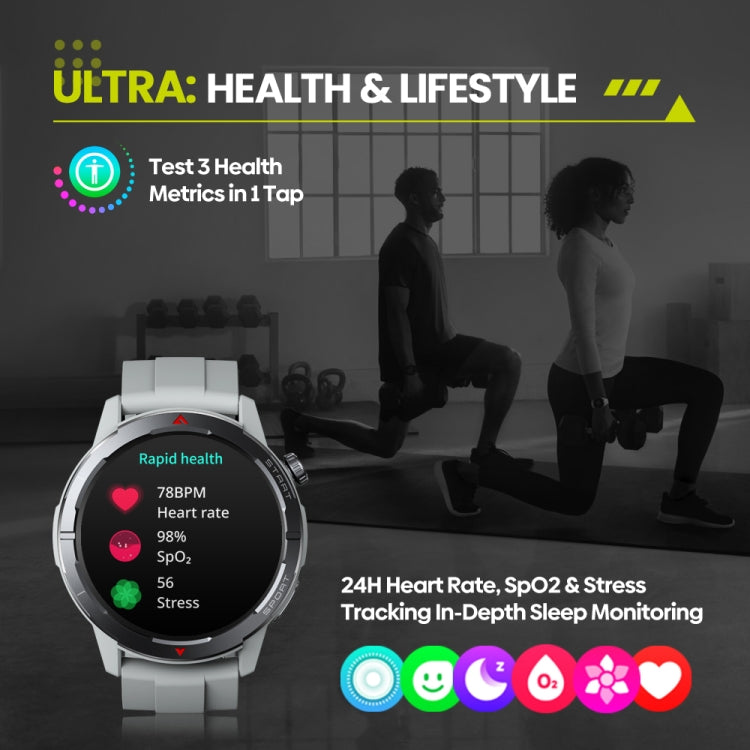 Zeblaze Stratos 3 Ultra 1.43 pollici Schermo Robusto Sportivo da Esterno GPS Smart Watch, Stratos 3 Ultra