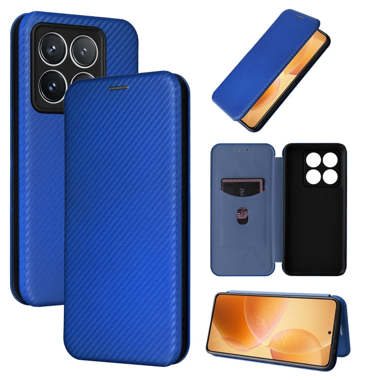 Custodia per telefono in pelle con texture in fibra di carbonio, For Xiaomi Poco X7 Pro / Redmi Turbo 4, For Xiaomi 15 Pro, For Xiaomi 15, For Xiaomi 14T Pro