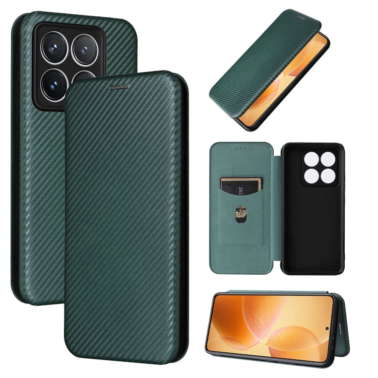 Custodia per telefono in pelle con texture in fibra di carbonio, For Xiaomi Poco X7 Pro / Redmi Turbo 4, For Xiaomi 15 Pro, For Xiaomi 15, For Xiaomi 14T Pro