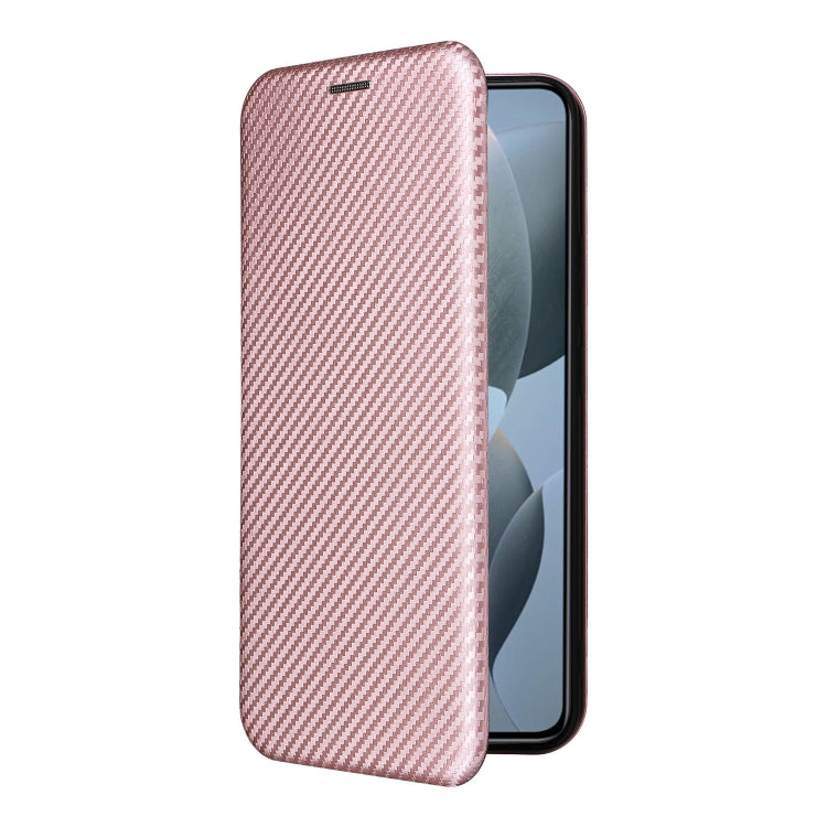 Custodia per telefono in pelle con texture in fibra di carbonio, For Xiaomi 14T