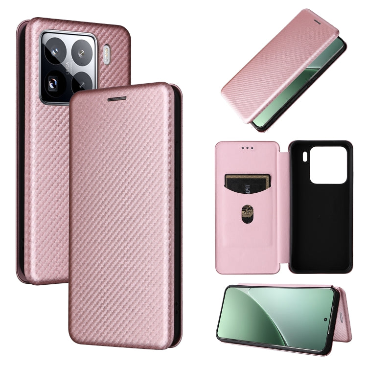 Custodia per telefono in pelle con texture in fibra di carbonio, For Xiaomi Poco X7 Pro / Redmi Turbo 4, For Xiaomi 15 Pro, For Xiaomi 15, For Xiaomi 14T Pro
