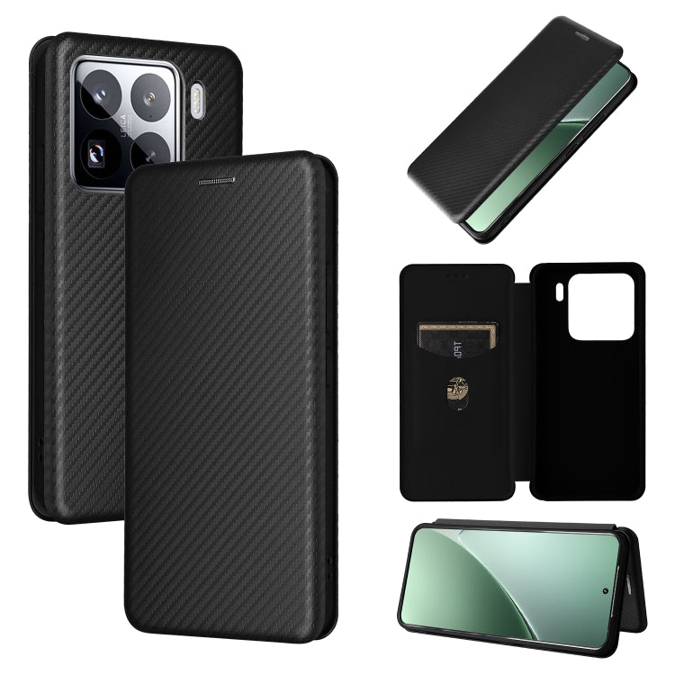 Custodia per telefono in pelle con texture in fibra di carbonio, For Xiaomi Poco X7 Pro / Redmi Turbo 4, For Xiaomi 15 Pro, For Xiaomi 15, For Xiaomi 14T Pro