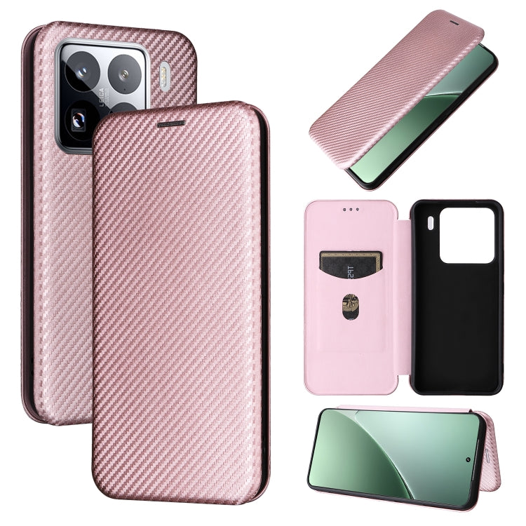 Custodia per telefono in pelle con texture in fibra di carbonio, For Xiaomi Poco X7 Pro / Redmi Turbo 4, For Xiaomi 15 Pro, For Xiaomi 15, For Xiaomi 14T Pro