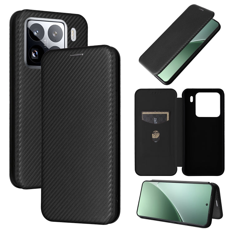 Custodia per telefono in pelle con texture in fibra di carbonio, For Xiaomi Poco X7 Pro / Redmi Turbo 4, For Xiaomi 15 Pro, For Xiaomi 15, For Xiaomi 14T Pro