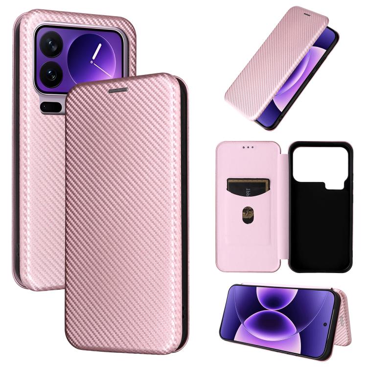Custodia per telefono in pelle con texture in fibra di carbonio, For Xiaomi 17 Pro, For Xiaomi 17, For Xiaomi Poco F7 5G Global, For Xiaomi 15 Ultra
