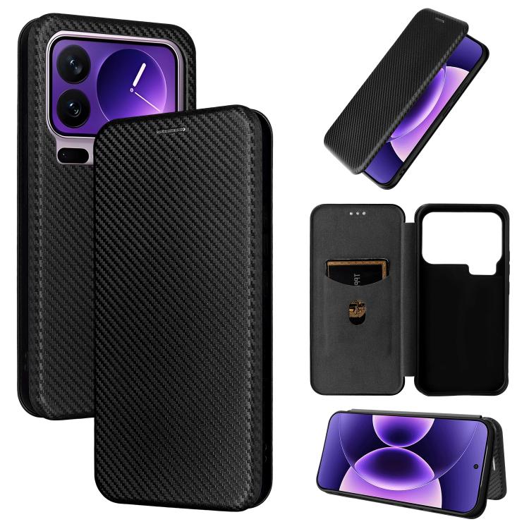 Custodia per telefono in pelle con texture in fibra di carbonio, For Xiaomi 17 Pro, For Xiaomi 17, For Xiaomi Poco F7 5G Global, For Xiaomi 15 Ultra