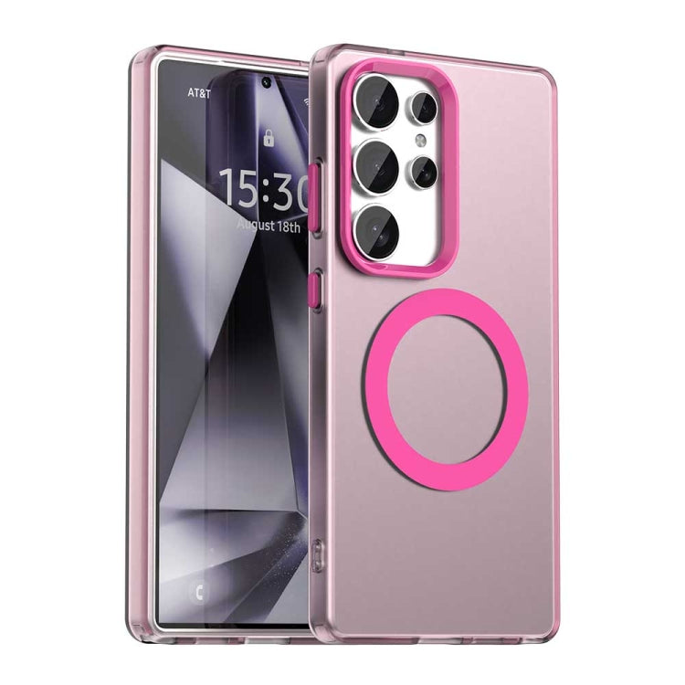 Custodia per telefono Candy Magsafe PC Hybrid TPU, For Samsung Galaxy S25+ 5G, For Samsung Galaxy S25 Ultra 5G, For Samsung Galaxy S24 FE 5G