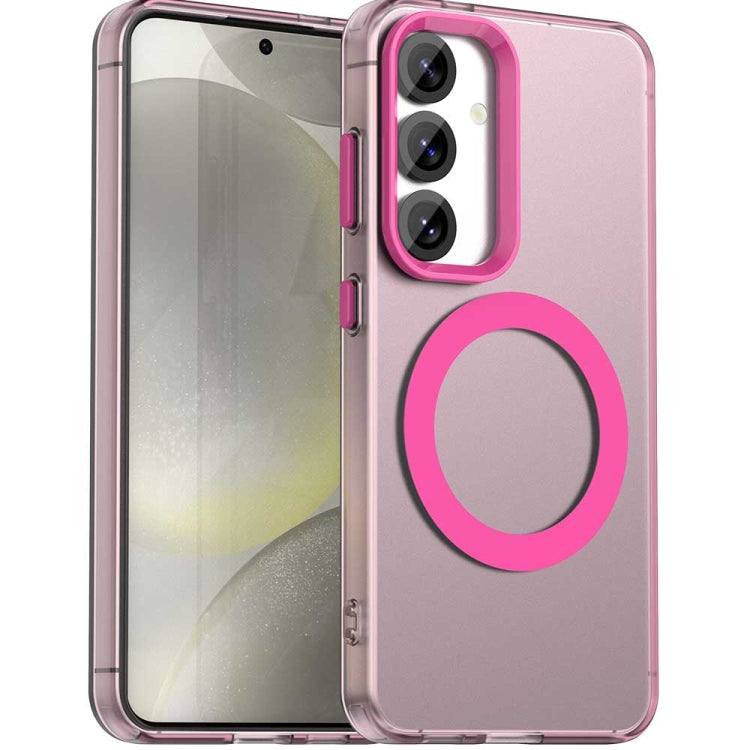 Custodia per telefono Candy Magsafe PC Hybrid TPU, For Samsung Galaxy S25+ 5G, For Samsung Galaxy S25 Ultra 5G, For Samsung Galaxy S24 FE 5G