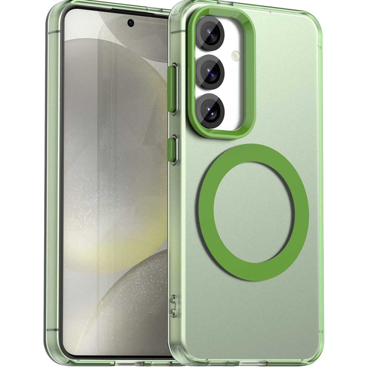 Custodia per telefono Candy Magsafe PC Hybrid TPU, For Samsung Galaxy S25+ 5G, For Samsung Galaxy S25 Ultra 5G, For Samsung Galaxy S24 FE 5G