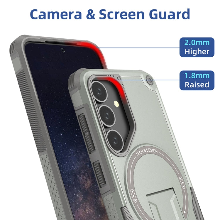Custodia per telefono Armor MagSafe Holder PC Hybrid TPU, For Samsung Galaxy S24 5G / S25 5G, For Samsung Galaxy S24+ 5G / S25+ 5G, For Samsung Galaxy S25 Ultra 5G, For Samsung Galaxy S24 Ultra 5G
