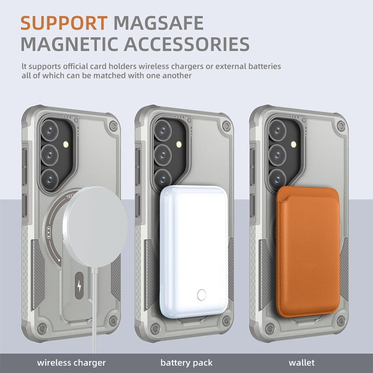 Custodia per telefono Armor MagSafe Holder PC Hybrid TPU, For Samsung Galaxy S24 5G / S25 5G, For Samsung Galaxy S24+ 5G / S25+ 5G, For Samsung Galaxy S25 Ultra 5G, For Samsung Galaxy S24 Ultra 5G