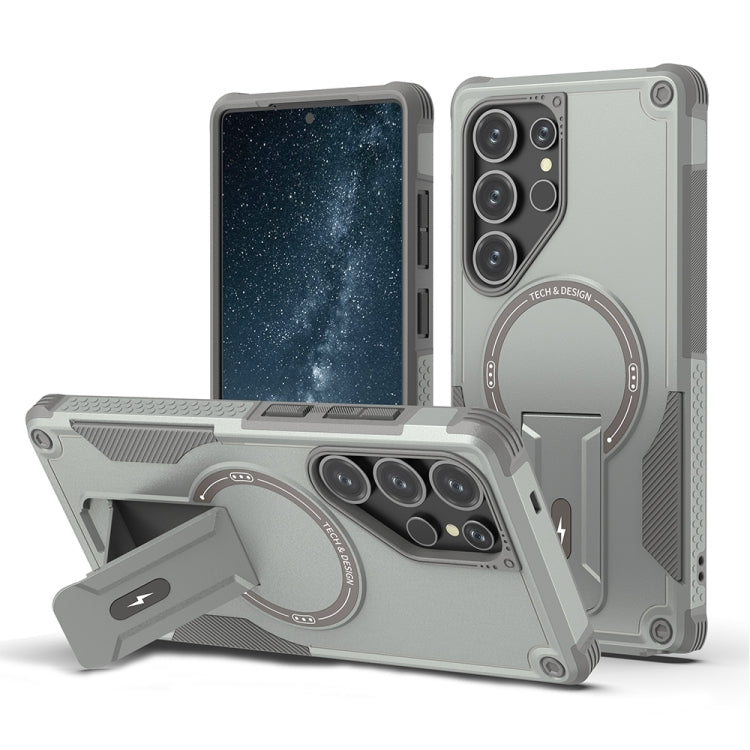 Custodia per telefono Armor MagSafe Holder PC Hybrid TPU, For Samsung Galaxy S24 Ultra 5G