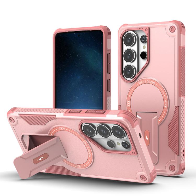 Custodia per telefono Armor MagSafe Holder PC Hybrid TPU, For Samsung Galaxy S26+ 5G, For Samsung Galaxy S26 Ultra 5G, For Samsung Galaxy S26 5G, For Samsung Galaxy S25 Edge 5G