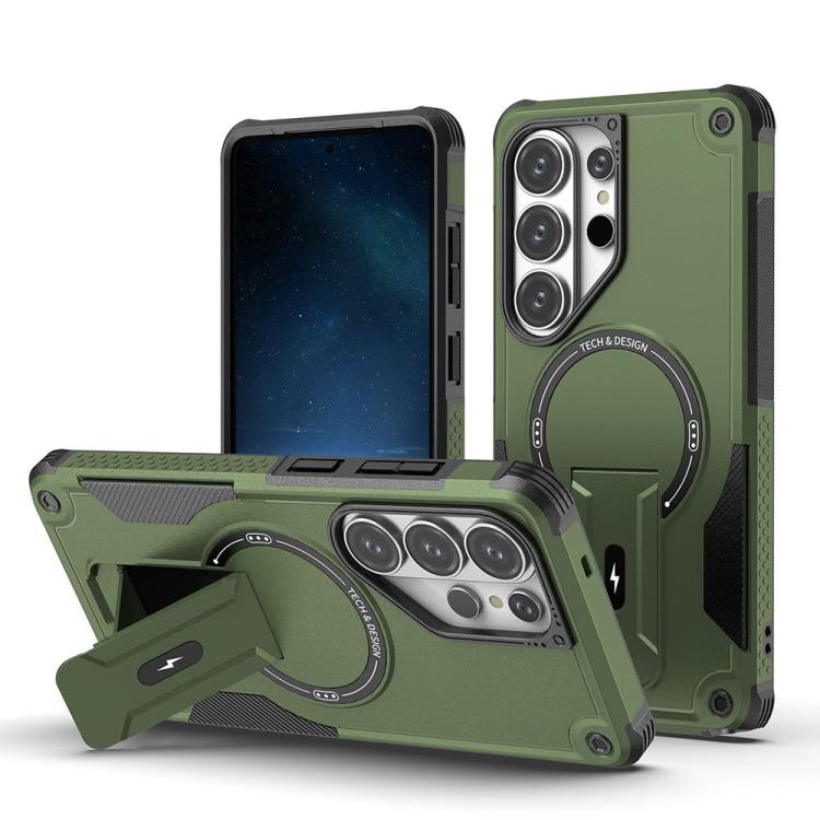 Custodia per telefono Armor MagSafe Holder PC Hybrid TPU, For Samsung Galaxy S26+ 5G, For Samsung Galaxy S26 Ultra 5G, For Samsung Galaxy S26 5G, For Samsung Galaxy S25 Edge 5G