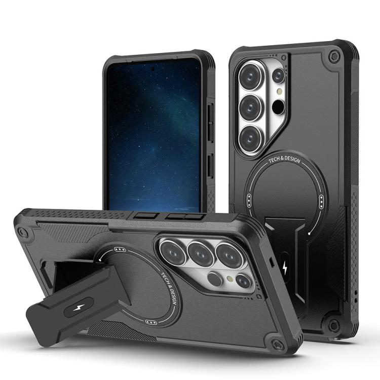Custodia per telefono Armor MagSafe Holder PC Hybrid TPU, For Samsung Galaxy S26+ 5G, For Samsung Galaxy S26 Ultra 5G, For Samsung Galaxy S26 5G, For Samsung Galaxy S25 Edge 5G