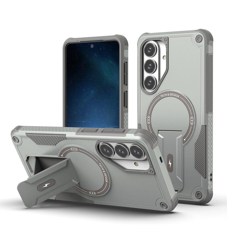 Custodia per telefono Armor MagSafe Holder PC Hybrid TPU, For Samsung Galaxy S26+ 5G, For Samsung Galaxy S26 Ultra 5G, For Samsung Galaxy S26 5G, For Samsung Galaxy S25 Edge 5G