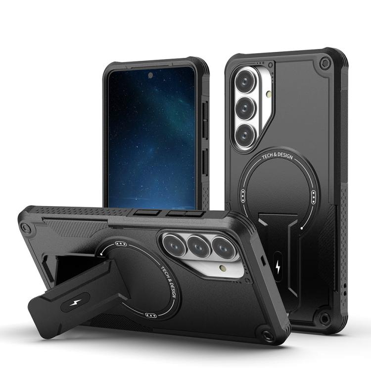 Custodia per telefono Armor MagSafe Holder PC Hybrid TPU, For Samsung Galaxy S26+ 5G, For Samsung Galaxy S26 Ultra 5G, For Samsung Galaxy S26 5G, For Samsung Galaxy S25 Edge 5G