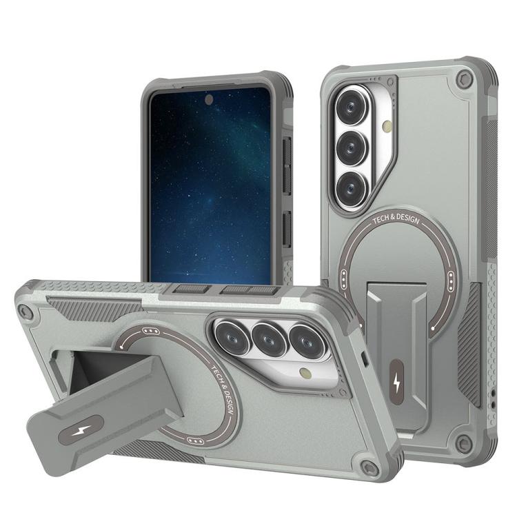 Custodia per telefono Armor MagSafe Holder PC Hybrid TPU, For Samsung Galaxy S26+ 5G, For Samsung Galaxy S26 Ultra 5G, For Samsung Galaxy S26 5G, For Samsung Galaxy S25 Edge 5G