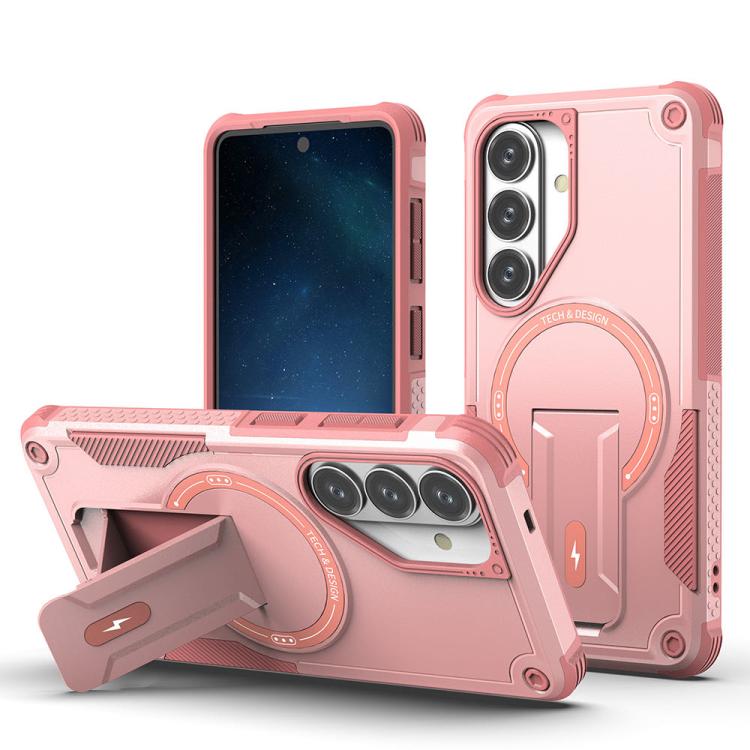 Custodia per telefono Armor MagSafe Holder PC Hybrid TPU, For Samsung Galaxy S26+ 5G, For Samsung Galaxy S26 Ultra 5G, For Samsung Galaxy S26 5G, For Samsung Galaxy S25 Edge 5G