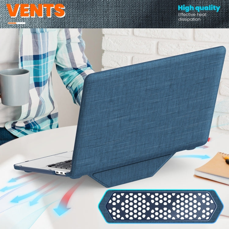 Custodia protettiva per laptop con supporto magnetico in tessuto, For MacBook Pro 13.3 inch M1 A2338, For MacBook Pro 14 inch A2918 / A2992, For MacBook Air 13.6 inch A3113 / A2681, For MacBook Air 15.3 inch A3114 / A2941�������������������������������...