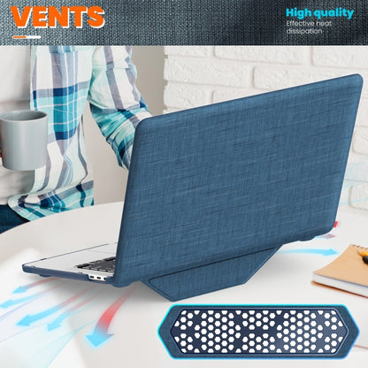 Custodia protettiva per laptop con supporto magnetico in tessuto, For MacBook Pro 13.3 inch M1 A2338, For MacBook Pro 14 inch A2918 / A2992, For MacBook Air 13.6 inch A3113 / A2681, For MacBook Air 15.3 inch A3114 / A2941�������������������������������...