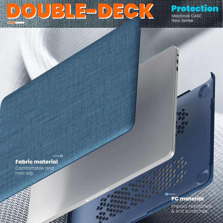Custodia protettiva per laptop con supporto magnetico in tessuto, For MacBook Pro 13.3 inch M1 A2338, For MacBook Pro 14 inch A2918 / A2992, For MacBook Air 13.6 inch A3113 / A2681, For MacBook Air 15.3 inch A3114 / A2941�������������������������������...