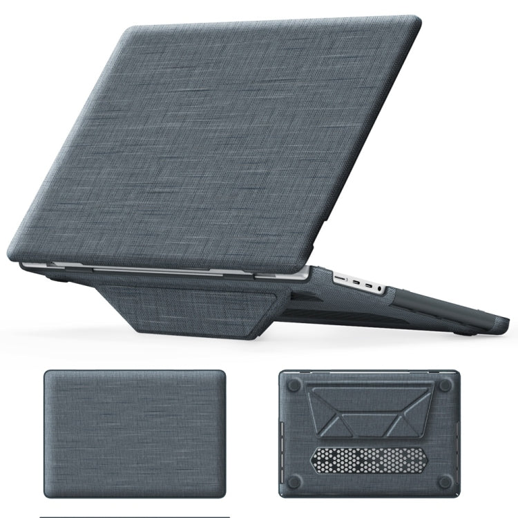 Custodia protettiva per laptop con supporto magnetico in tessuto, For MacBook Pro 13.3 inch M1 A2338, For MacBook Pro 14 inch A2918 / A2992, For MacBook Air 13.6 inch A3113 / A2681, For MacBook Air 15.3 inch A3114 / A2941�������������������������������...