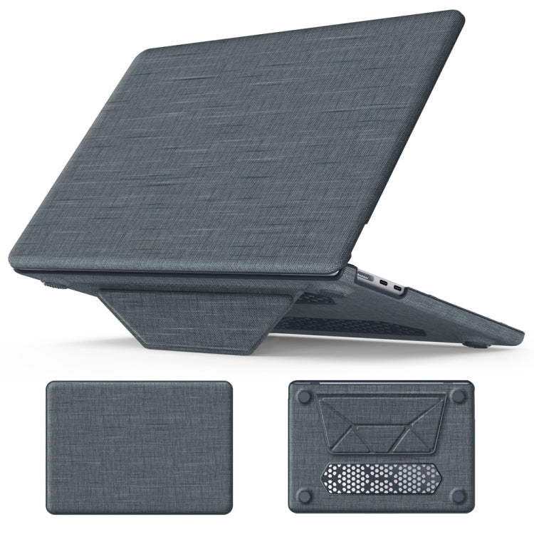 Custodia protettiva per laptop con supporto magnetico in tessuto, For MacBook Pro 13.3 inch M1 A2338, For MacBook Pro 14 inch A2918 / A2992, For MacBook Air 13.6 inch A3113 / A2681, For MacBook Air 15.3 inch A3114 / A2941�������������������������������...