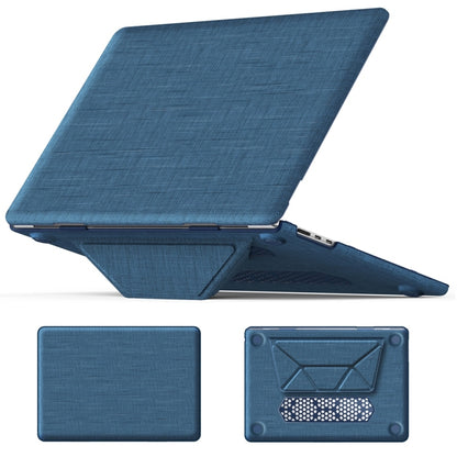 Custodia protettiva per laptop con supporto magnetico in tessuto, For MacBook Pro 13.3 inch M1 A2338, For MacBook Pro 14 inch A2918 / A2992, For MacBook Air 13.6 inch A3113 / A2681, For MacBook Air 15.3 inch A3114 / A2941�������������������������������...