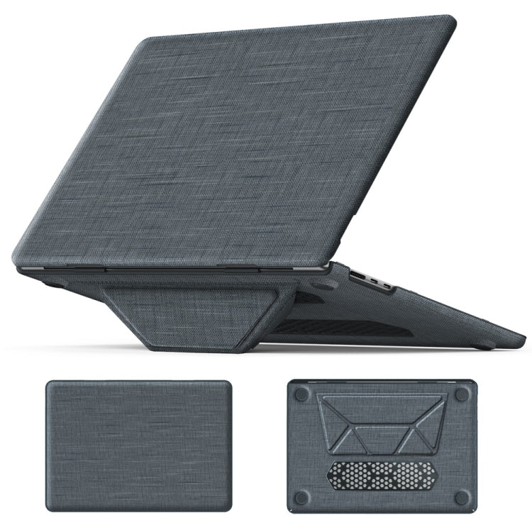 Custodia protettiva per laptop con supporto magnetico in tessuto, For MacBook Pro 13.3 inch M1 A2338, For MacBook Pro 14 inch A2918 / A2992, For MacBook Air 13.6 inch A3113 / A2681, For MacBook Air 15.3 inch A3114 / A2941�������������������������������...