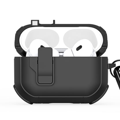 Custodia per auricolari divisi DUX DUCIS PECP Series con gancio, For AirPods 4, For AirPods Pro 2