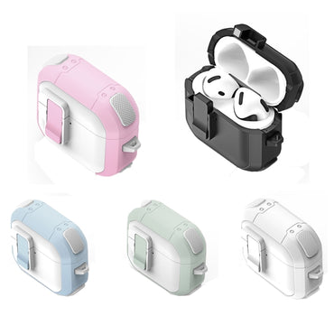 Custodia per auricolari divisi DUX DUCIS PECP Series con gancio, For AirPods 4, For AirPods Pro 2