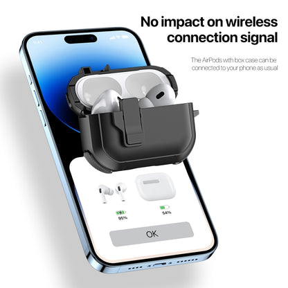 Custodia per auricolari divisi DUX DUCIS PECP Series con gancio, For AirPods 4, For AirPods Pro 2