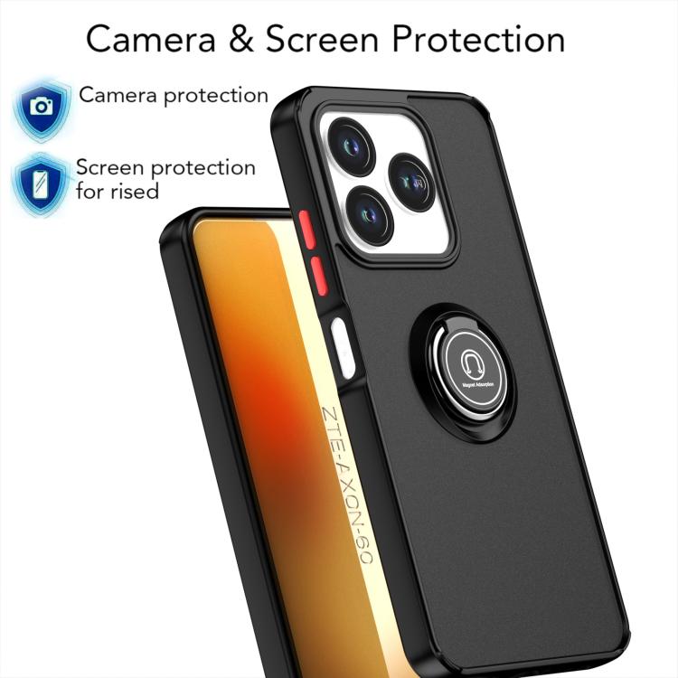 Custodia per telefono Q Shadow 1 Series TPU + PC con anello, For ZTE Axon 60 / Blade V60, For ZTE Blade V70 / nubia V70, For ZTE V60 Smart / Blade A75