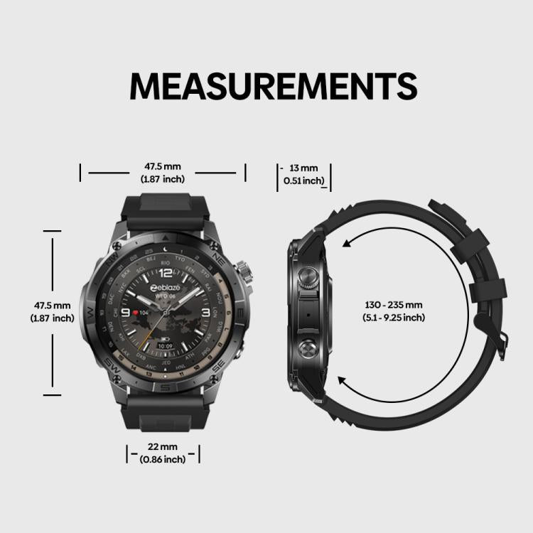 Zeblaze Stratos 2 Plus 1.43 pollici Schermo 3 ATM Salute e Fitness GPS Smart Watch, Stratos 2 Plus
