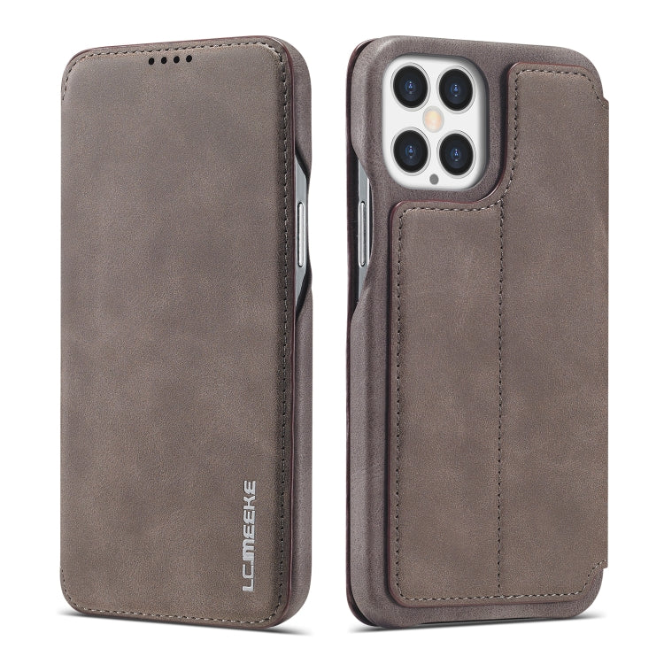 LC.IMEEKE Hon Ancient Series Custodia orizzontale in pelle a conchiglia con supporto e slot per schede, For iPhone 12 mini, For iPhone 12 / 12 Pro, For iPhone 12 Pro Max