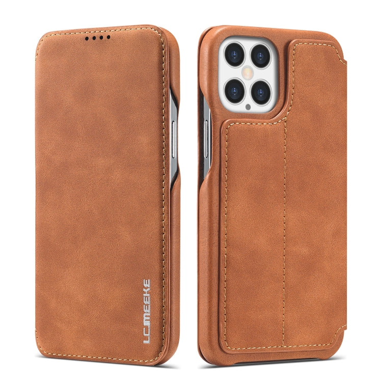 LC.IMEEKE Hon Ancient Series Custodia orizzontale in pelle a conchiglia con supporto e slot per schede, For iPhone 12 mini, For iPhone 12 / 12 Pro, For iPhone 12 Pro Max