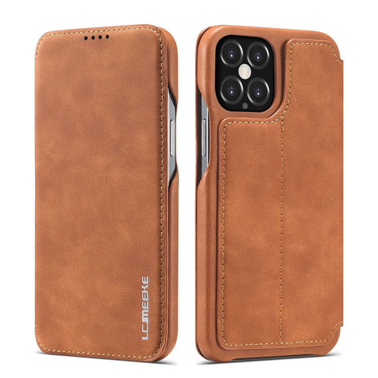 LC.IMEEKE Hon Ancient Series Custodia orizzontale in pelle a conchiglia con supporto e slot per schede, For iPhone 12 mini, For iPhone 12 / 12 Pro, For iPhone 12 Pro Max