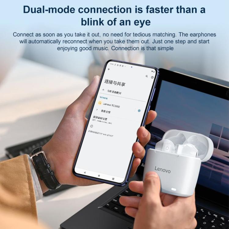 Lenovo TC3302 - Auricolari Wireless Bluetooth 5.3