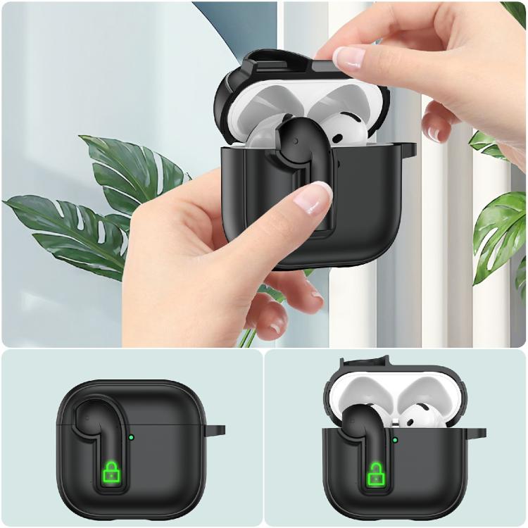 Custodia protettiva per auricolari con lucchetto colorato, For AirPods 4, For AirPods Pro 2