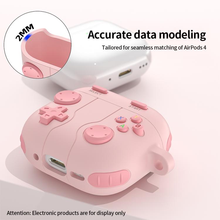 Custodia Wireless Stile Console di Gioco Per AirPods 4 / Pro 2 / 3 / Pro