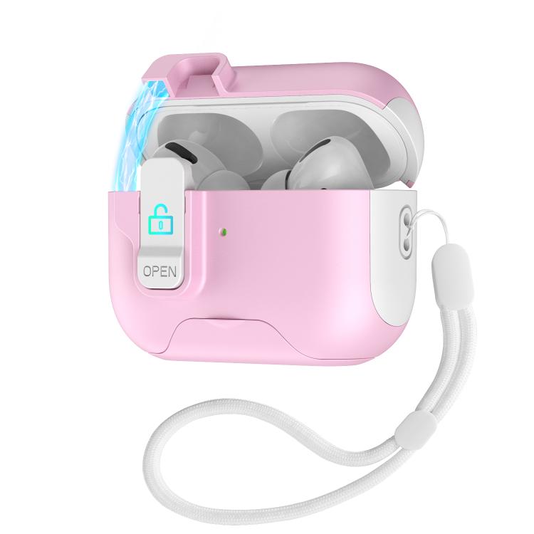 Custodia per auricolari con coperchio a scomparsa automatico e blocco di sicurezza., For AirPods Pro 2, For AirPods 3