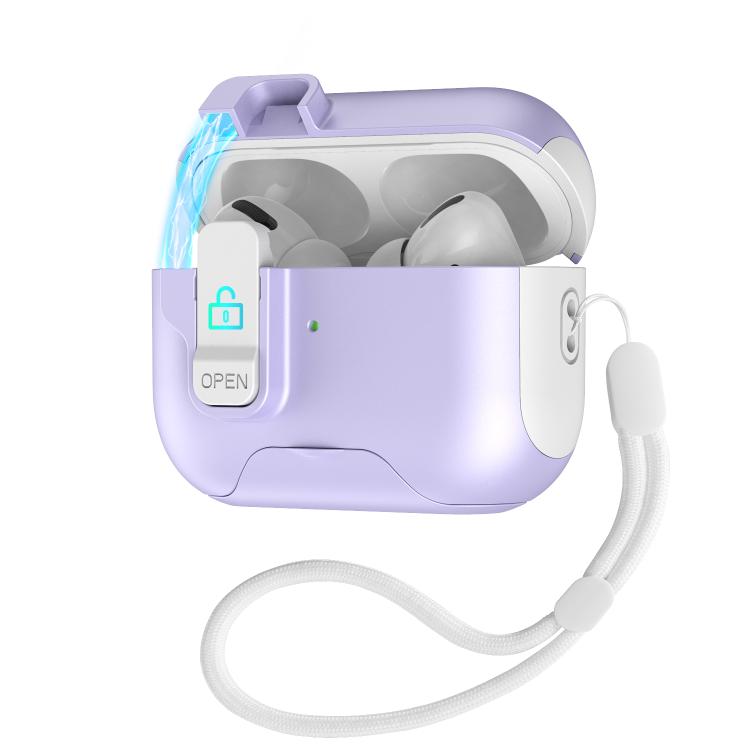 Custodia per auricolari con coperchio a scomparsa automatico e blocco di sicurezza., For AirPods Pro 3, For AirPods 4