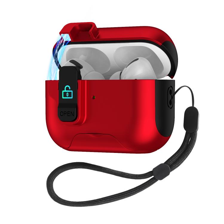 Custodia per auricolari con coperchio a scomparsa automatico e blocco di sicurezza., For AirPods Pro 3, For AirPods 4