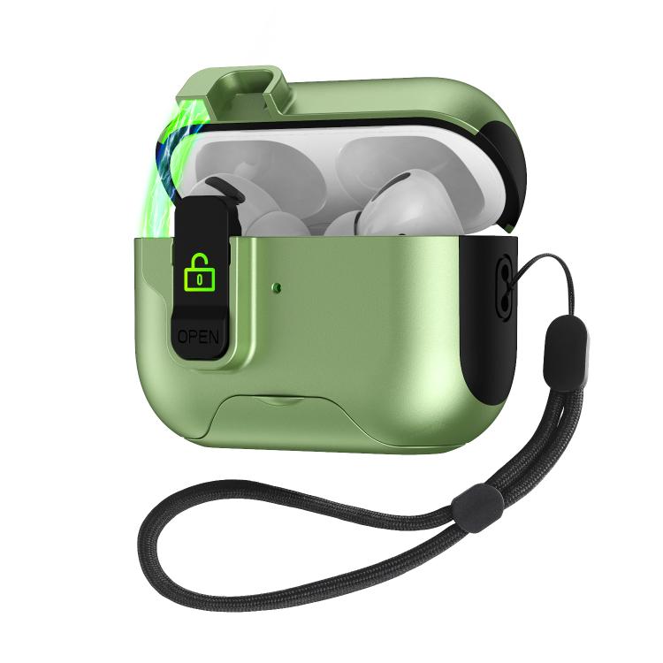 Custodia per auricolari con coperchio a scomparsa automatico e blocco di sicurezza., For AirPods Pro 3, For AirPods 4