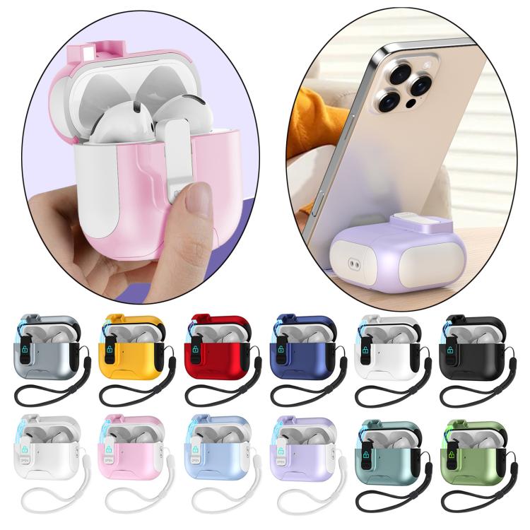 Automatic Pop-up Cover Holder Earphone Case with Switch Lock, For AirPods 2 / 1