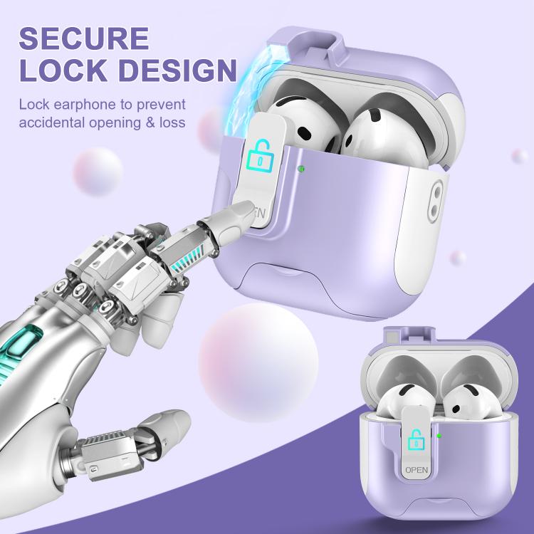 Automatic Pop-up Cover Holder Earphone Case with Switch Lock, For AirPods 2 / 1