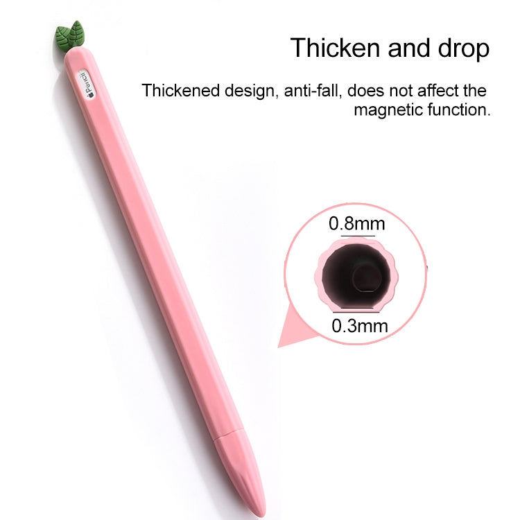 Cover protettiva antiscivolo in silicone a foglia di menta a colori a contrasto, For Apple Pencil 1, For Apple Pencil 2