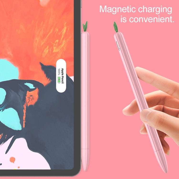 Cover protettiva antiscivolo in silicone a foglia di menta a colori a contrasto, For Apple Pencil 1, For Apple Pencil 2